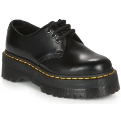 Dr. Martens - 1461 QUAD BLACK POLISHED SMOOTH Noir Discount