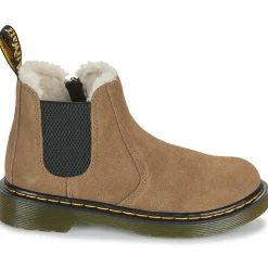 Online Dr. Martens - Leonore J Dark Khaki Bronx Suede Beige