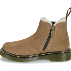 Online Dr. Martens - Leonore J Dark Khaki Bronx Suede Beige