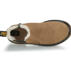 Online Dr. Martens - Leonore J Dark Khaki Bronx Suede Beige