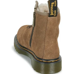 Discount Dr. Martens - Serena J Dark Khaki Bronx Suede Beige