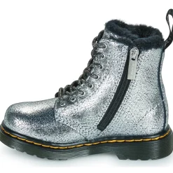 Dr. Martens - Serena T Silver Distressed Foil