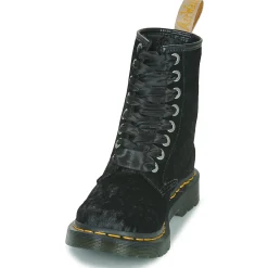 Dr. Martens - VEGAN 1460 BLACK VELVET Noir Discount