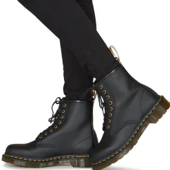 Best Dr. Martens - VEGAN 1460 BLACK FELIX RUB OFF Noir