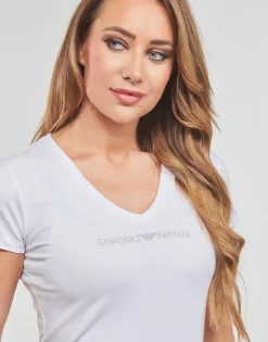 Clearance Emporio Armani - T-SHIRT V NECK Blanc