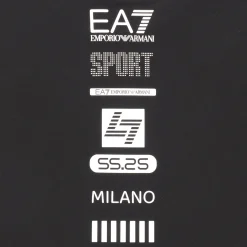 Clearance Emporio Armani EA7 - TRAIN LOGO SERIES BOY KIT TEE-SHORTS FREE Noir