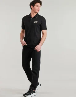New Emporio Armani EA7 - TRAIN GOLD LABEL POLO PUNTO ROMA  7M000300 Noir