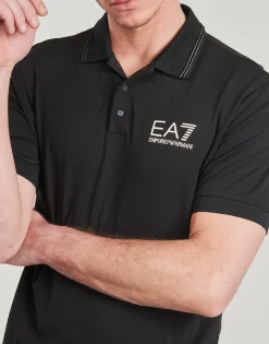 New Emporio Armani EA7 - TRAIN GOLD LABEL POLO PUNTO ROMA  7M000300 Noir