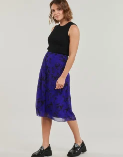 Clearance Esprit - DRAPED MIDI Bleu