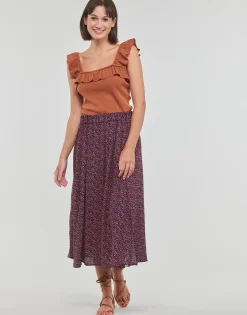 New Esprit - SKIRT MIDI AOP Multicolore