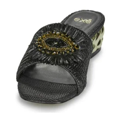 Exé Shoes - KATY-424-RAFFIA-BLACK