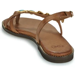 Clearance Exé Shoes - 530-MILOS-LEATHER-BROWN-TURQUOISE