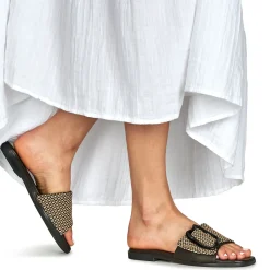 Exé Shoes - 556-ORO-RAFFIA-BLACK Noir