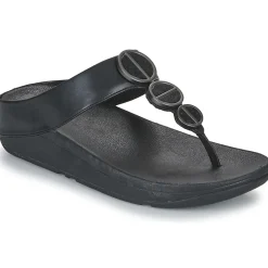 Hot FitFlop - HALO METALLIC-TRIM TOE-POST SANDALS Noir