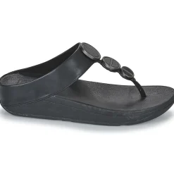 Hot FitFlop - HALO METALLIC-TRIM TOE-POST SANDALS Noir