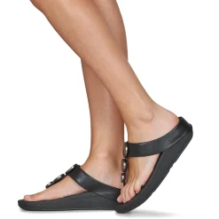 Hot FitFlop - HALO METALLIC-TRIM TOE-POST SANDALS Noir