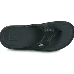 Outlet FitFlop - Surff Two-Tone Webbing Toe-Post Sandals Noir