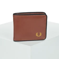 Clearance Fred Perry - COATED POLYESTER BILLFOLD WALL Marron