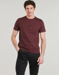 Fred Perry - EMBROIDERED T-SHIRT Bordeaux Best