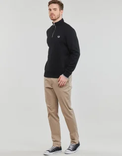 Fred Perry - HALF ZIP SWEATSHIRT Noir Online
