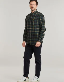 Fred Perry - OXFORD TARTAN SHIRT Vert