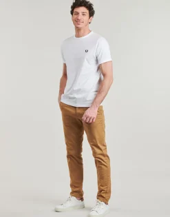 Sale Fred Perry - RINGER T-SHIRT Blanc