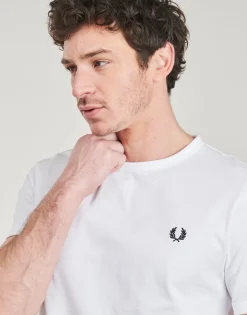 Sale Fred Perry - RINGER T-SHIRT Blanc