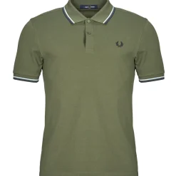 Fred Perry - TWIN TIPPED SHIRT Kaki Discount
