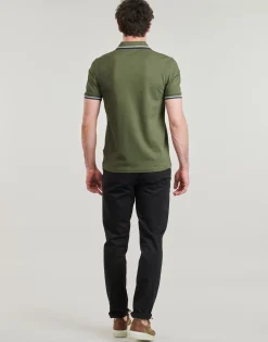 Fred Perry - TWIN TIPPED SHIRT Kaki Discount