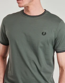 Fred Perry - TWIN TIPPED T-SHIRT Gris Clearance