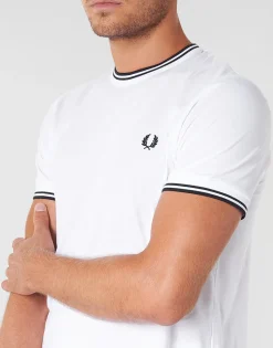Fred Perry - TWIN TIPPED T-SHIRT Blanc