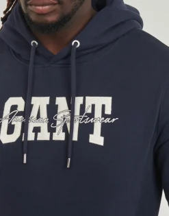 Gant - ARCH SCRIPT HOODIE Marine New