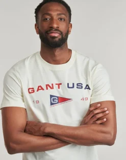 Gant - GRAPHIC SS T-SHIRT Blanc Clearance