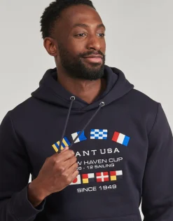 Online Gant - GRAPHIC SWEAT HOODIE Marine
