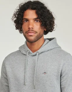 Gant - REG SHIELD HOODIE Gris Discount