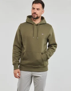 Gant - REG SHIELD HOODIE Kaki Best