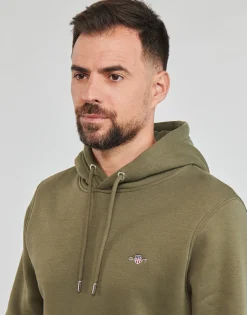 Gant - REG SHIELD HOODIE Kaki Best