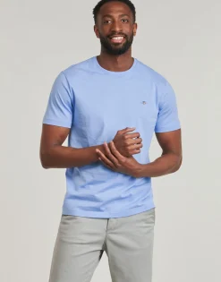 Gant - REG SHIELD SS T-SHIRT Bleu New