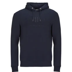 Gant - REG TONAL SHIELD HOODIE Marine Discount