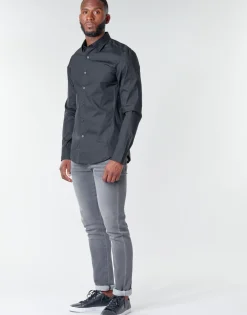 Discount G-Star Raw - DRESSED SUPER SLIM SHIRT LS Noir
