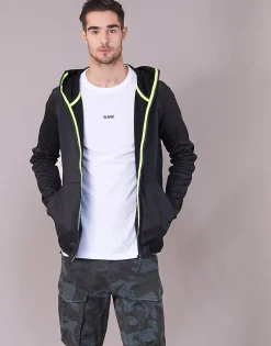 G-Star Raw - STRETT SLIM HOODED ZIP THRU SW L/S Noir Hot