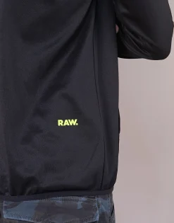 G-Star Raw - STRETT SLIM HOODED ZIP THRU SW L/S Noir Hot