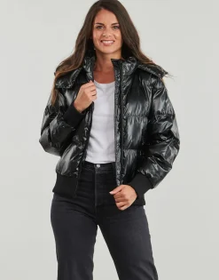 Hot Guess - BICE METALLIC HOODIE PUFFER Noir