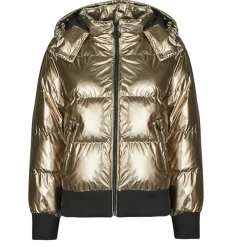 Clearance Guess - BICE METALLIC HOODIE PUFFER Bronze