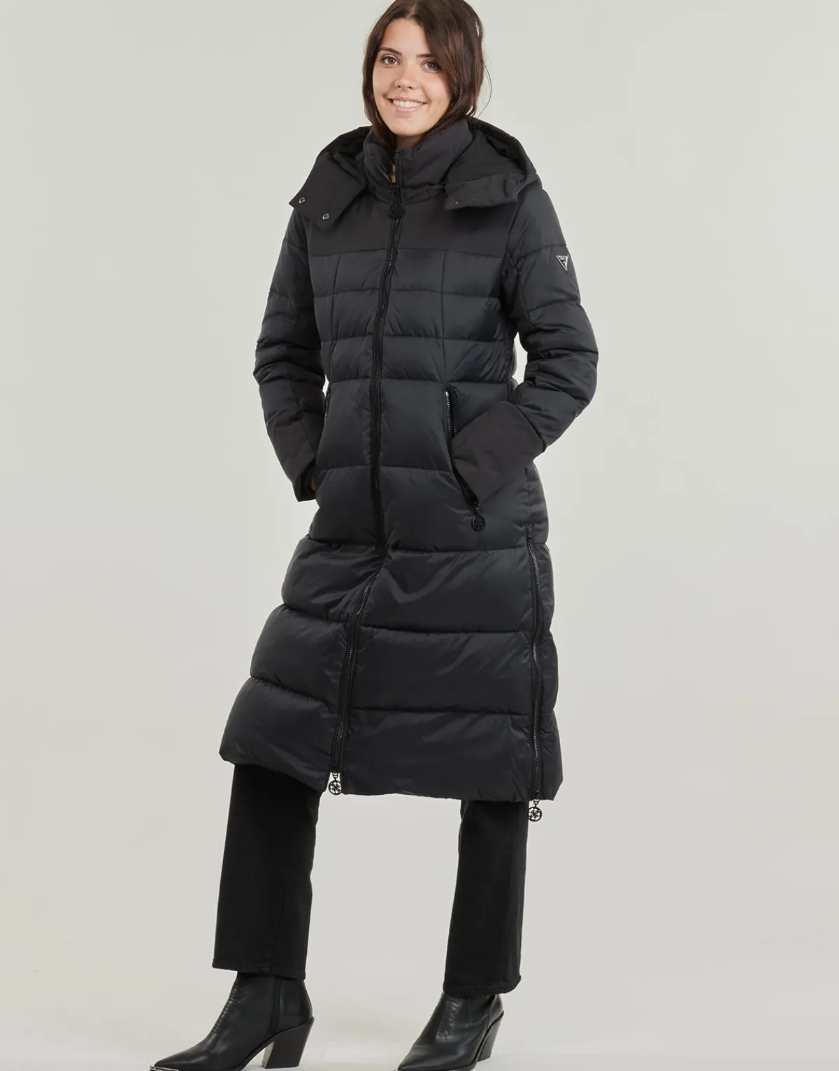 Guess - CAROLYN LONG REAL DOWN JKT Noir Hot