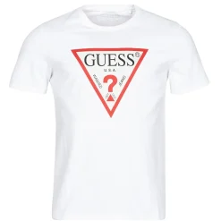 Discount Guess - CN SS ORIGINAL LOGO TEE Blanc