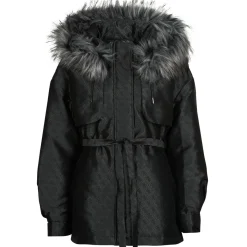 Guess - ELLY LOGO JACQUARD PARKA Noir