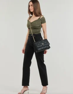 Outlet Guess - EMILY SHINY RIB Kaki