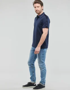 Guess - ES SS PAUL PIQUE TAPE POLO Marine New
