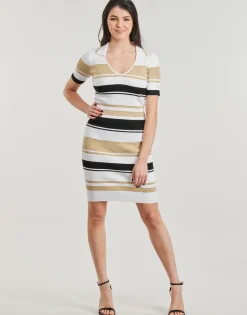 Guess - EVIE STRIPED POLO DRESS Multicolore Hot